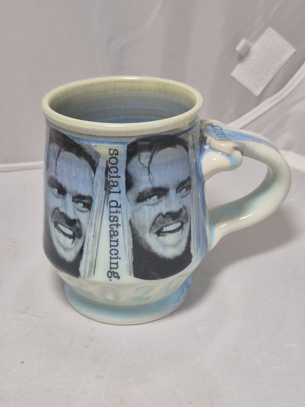 💥 Rare Tom Edwards 2020 Social Distancing Shining Jack Pottery Mug